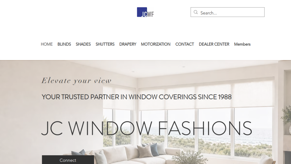JC Window Fashions home decor website