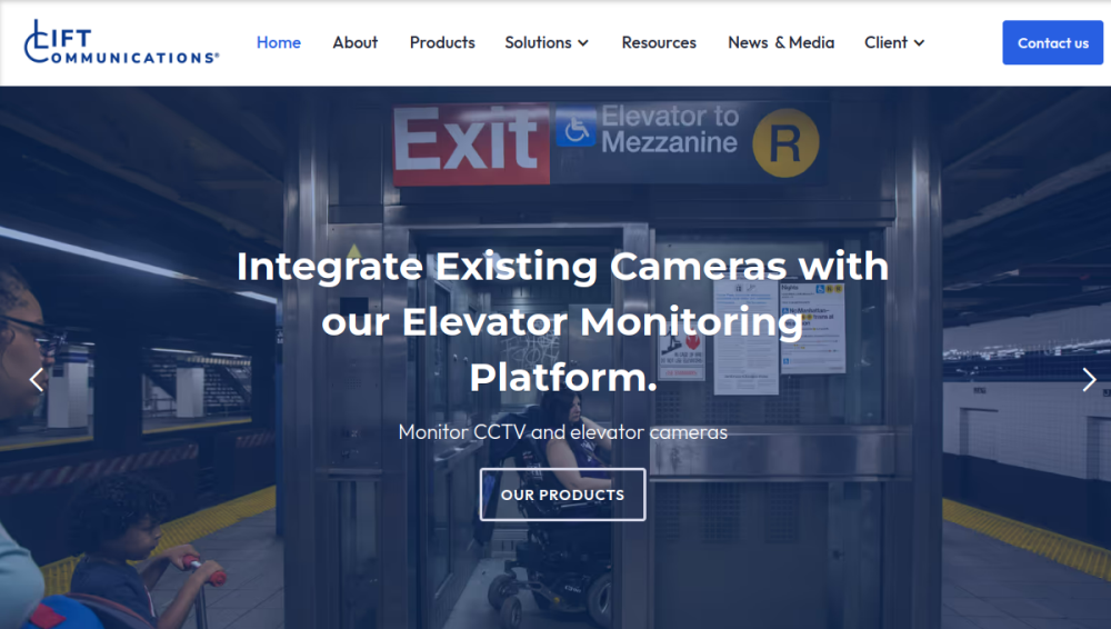 Website screenshot of Lift Communications
