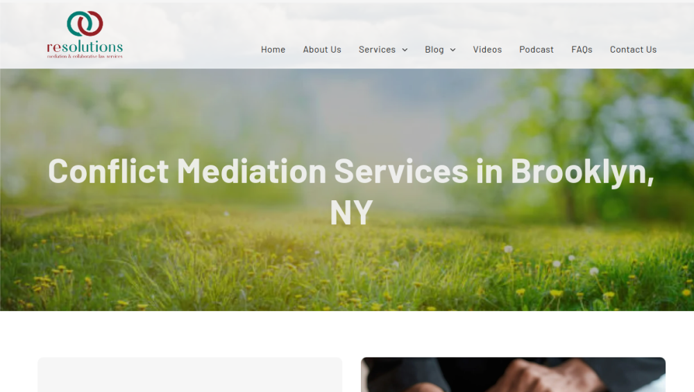 Website screenshot of ReSolutions Mediation & Collaborative Services