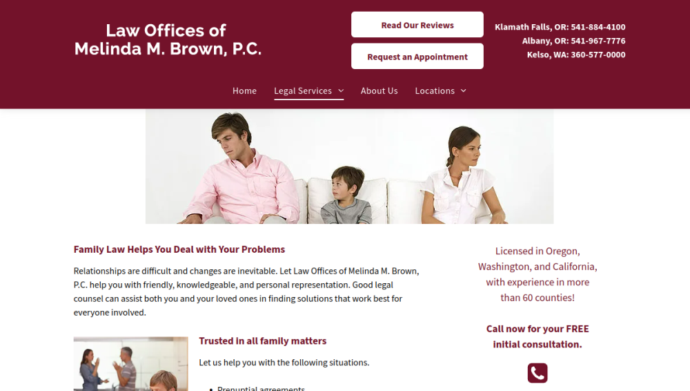 Law Offices of Melinda M. Brown P.C. website