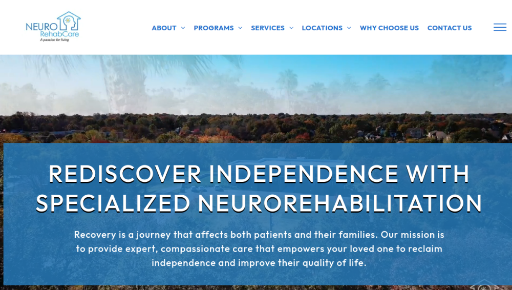 Neuro RehabCare Kansas City website