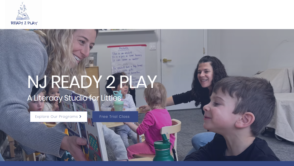 Website screenshot of NJ READY 2 PLAY