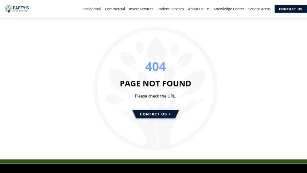 Paffy's Pest Control  website