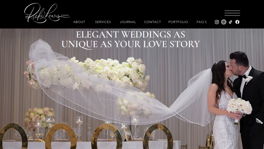 Website screenshot of Ricki Lewis Events