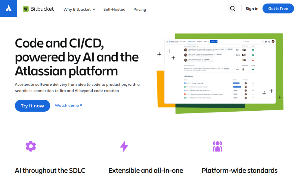 Bitbucket 网站快照