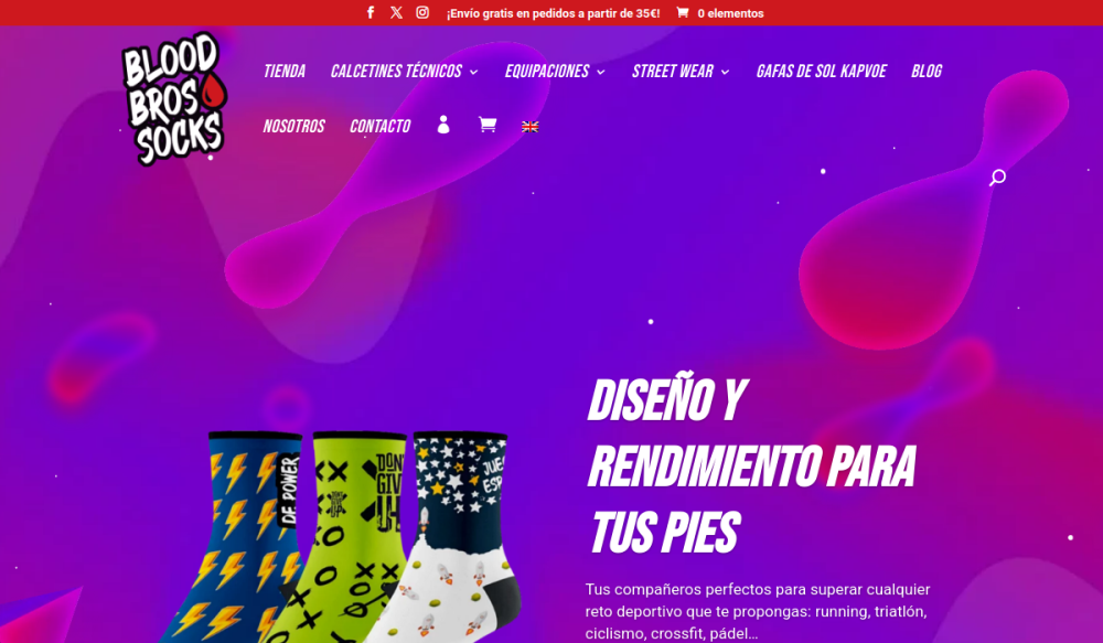 Captura de la web Blood Bros Store