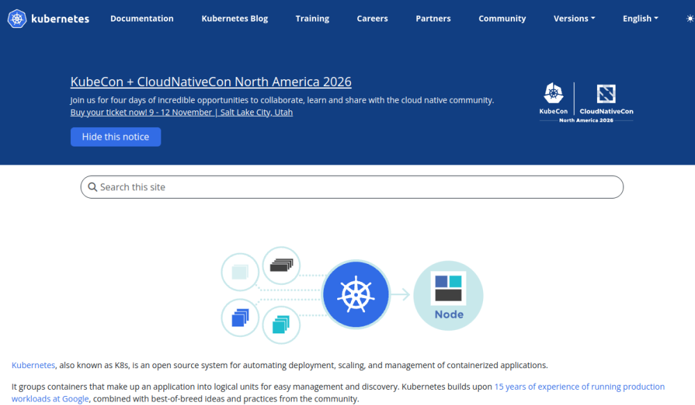 Kubernetes 网站快照