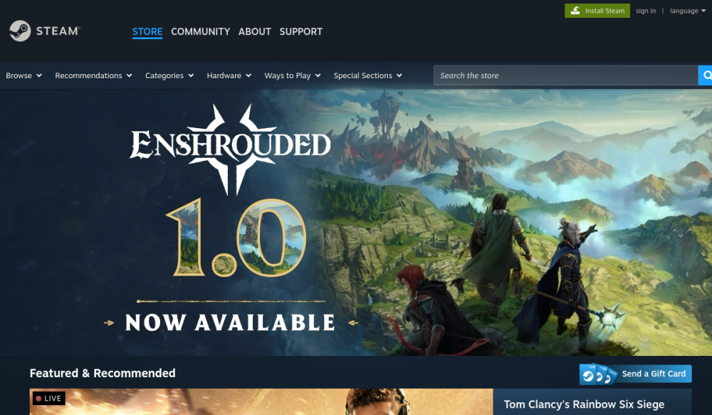 Steam 网站快照