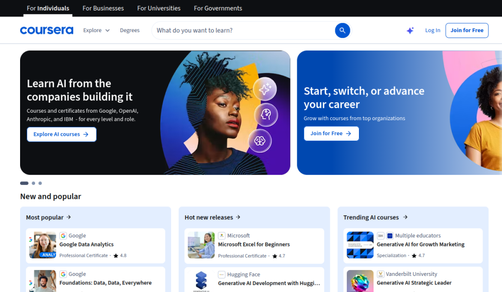 Coursera 网站快照