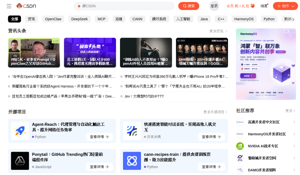 CSDN 网站快照