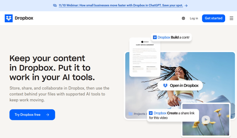 Dropbox 网站快照