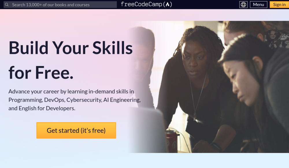freeCodeCamp 网站快照