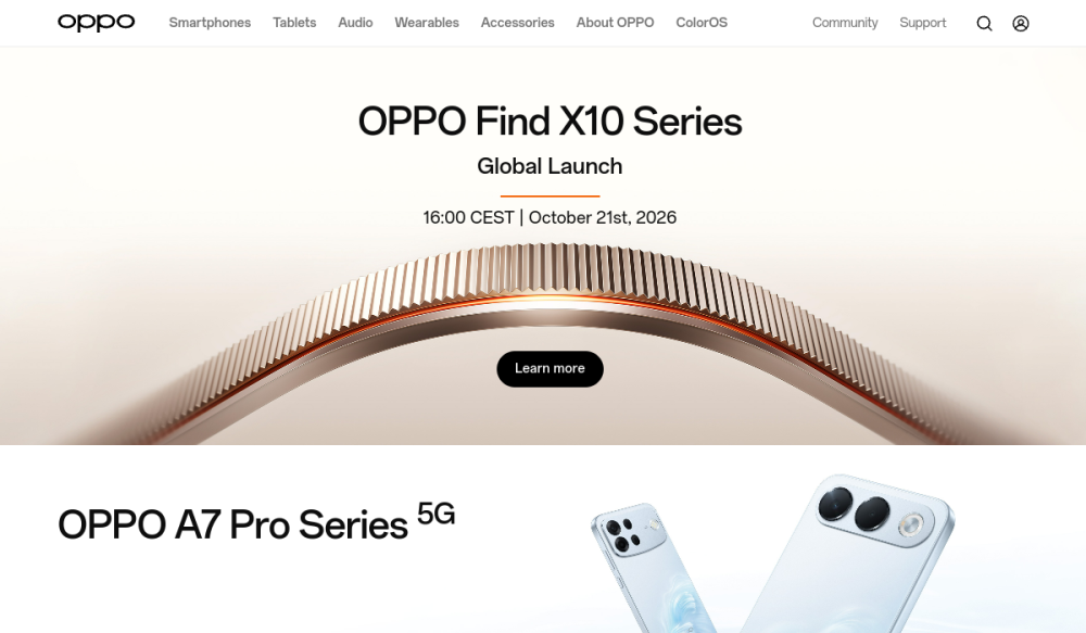 OPPO 网站快照
