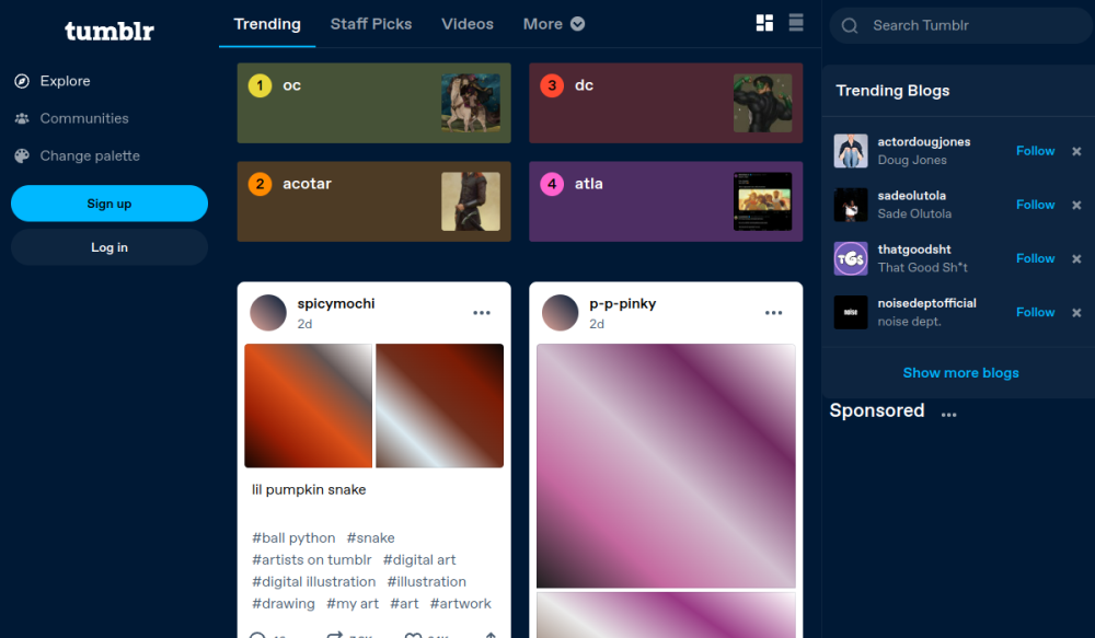 Tumblr 网站快照