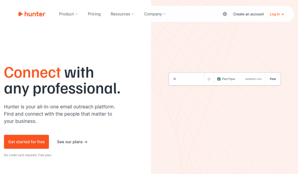Hunter.io email finding and verification tool