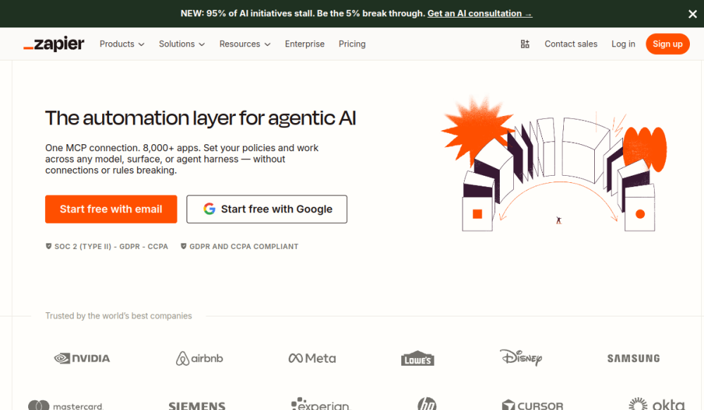 Zapier automation platform dashboard
