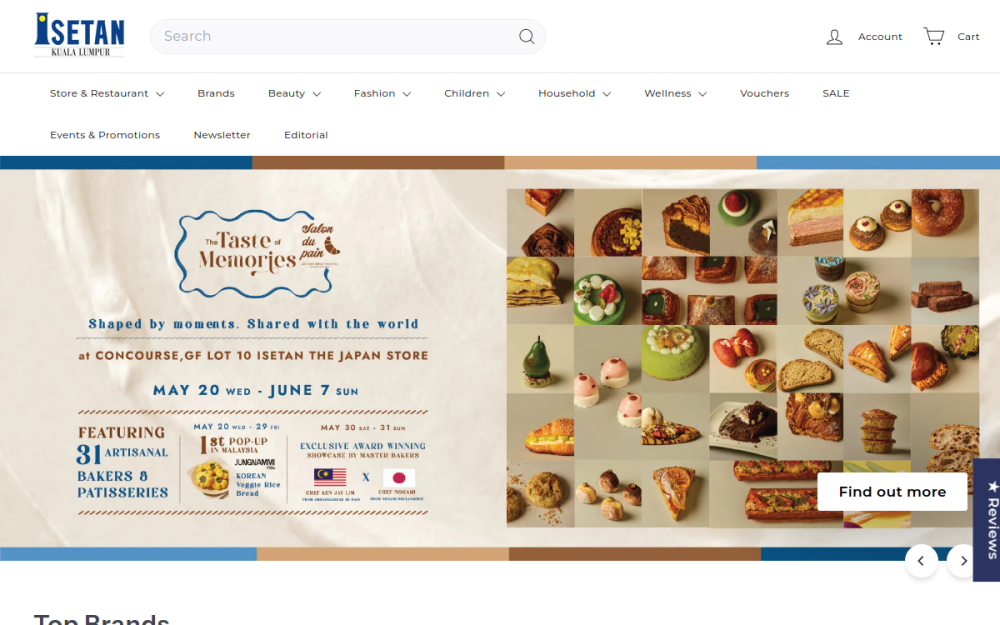 Screenshot of ISETAN The Japan Store