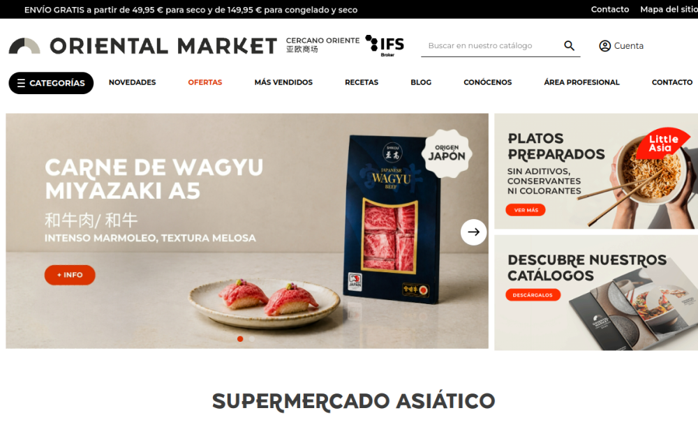 Screenshot of Oriental Market