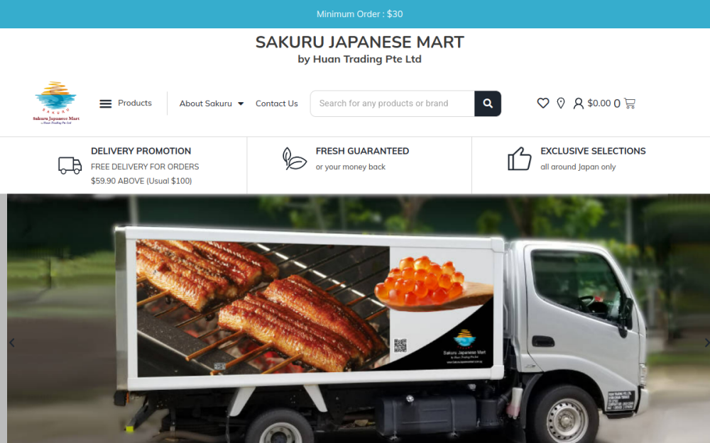 Screenshot of Sakuru Japanese Mart
