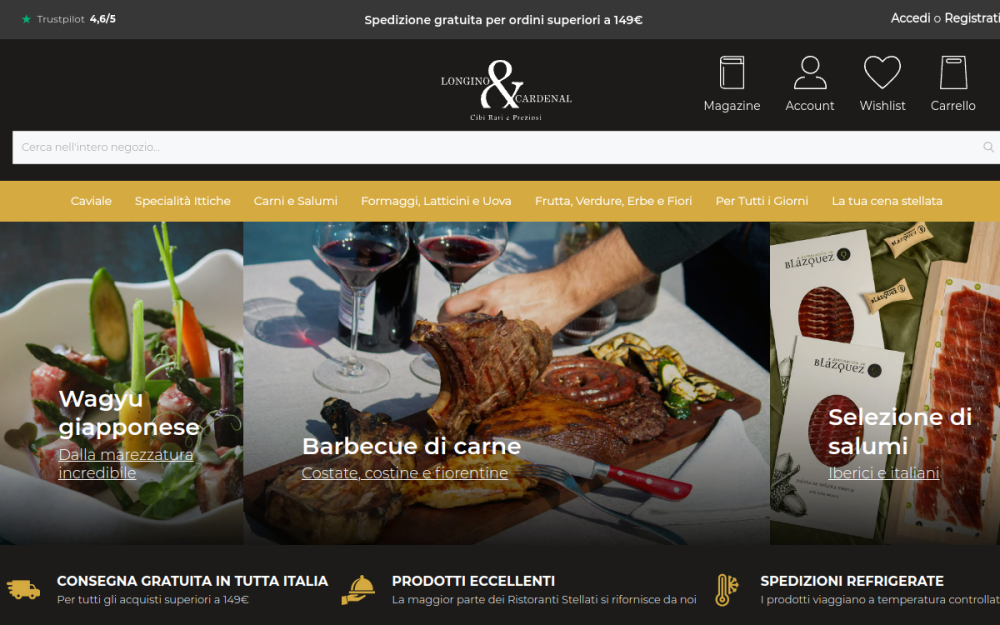 Screenshot of Shop Longino