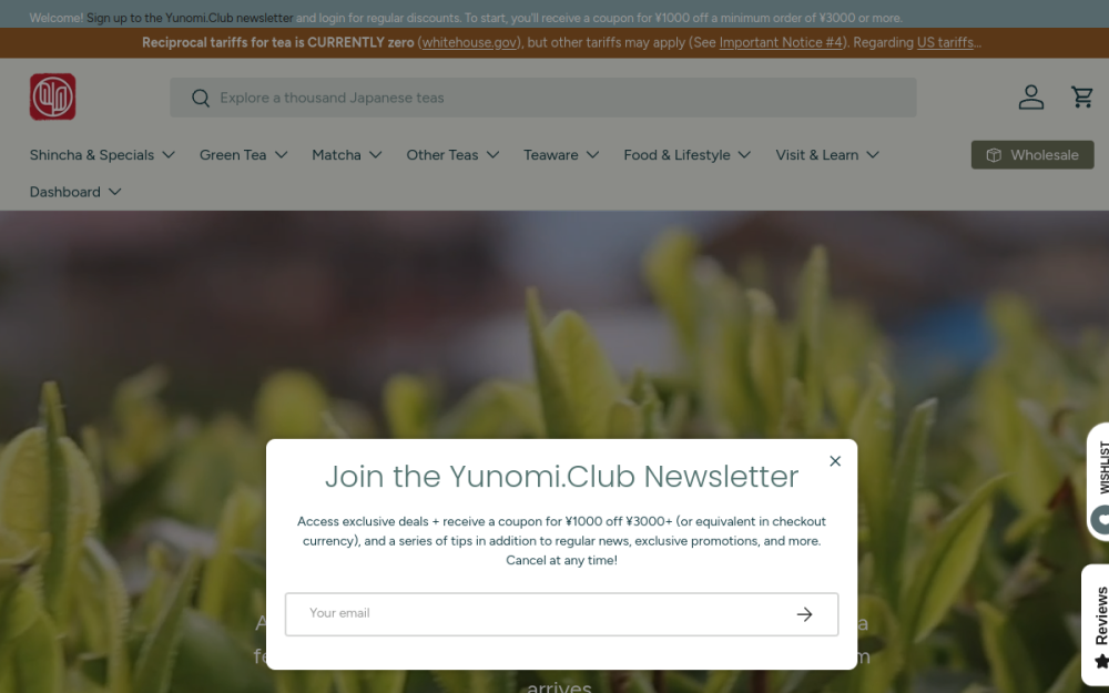 Screenshot of Yunomi.life