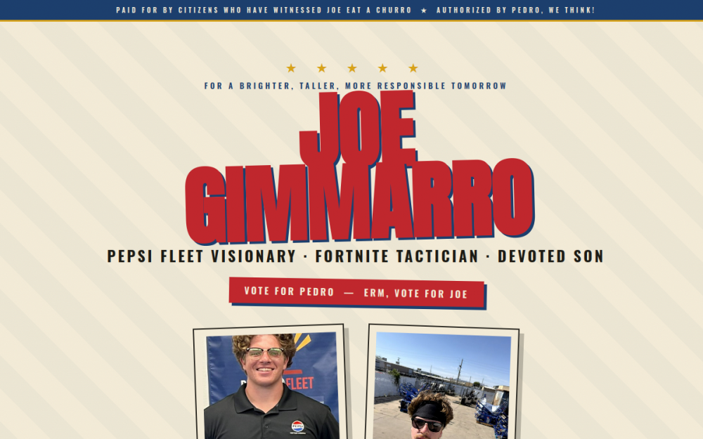 Joe Gimmarro website screenshot