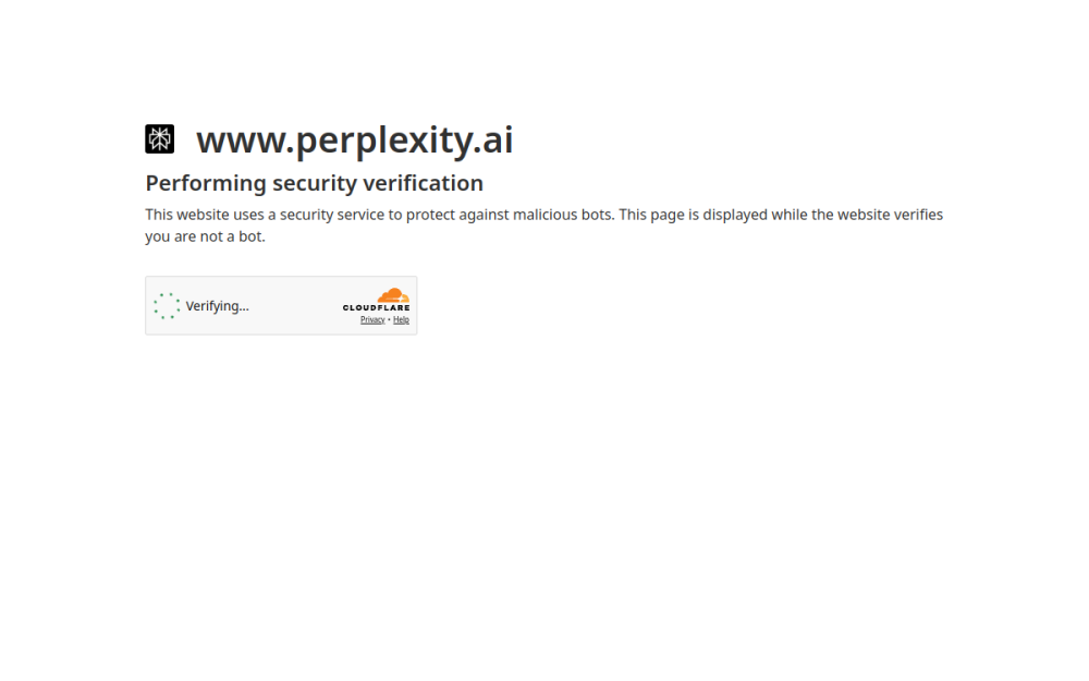 Perplexity — AI Startup Website example