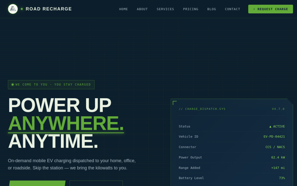 Road Recharge website screenshot