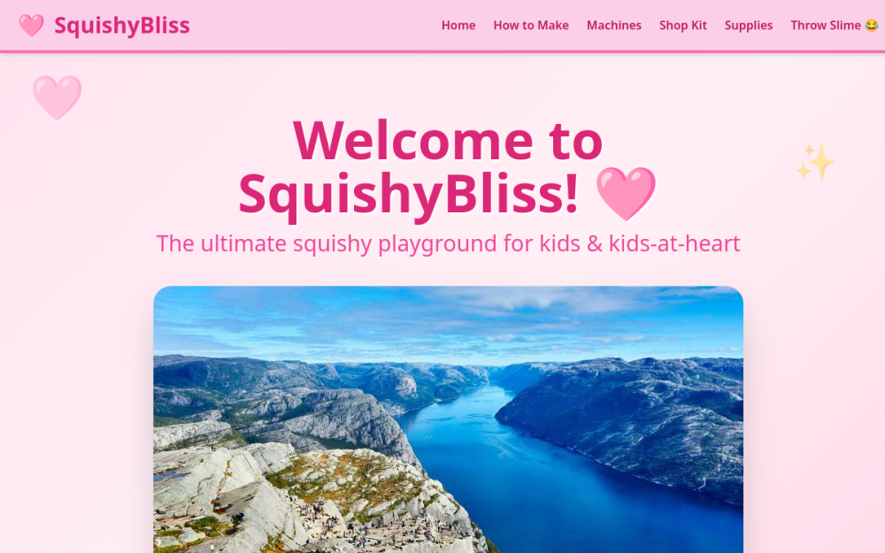 Squish Squash website screenshot