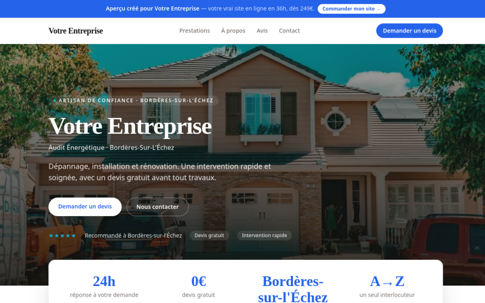 Agence digitale pour audit énergétique à Bordères-sur-l'Échez — création de site internet audit énergétique à Bordères-sur-l'Échez