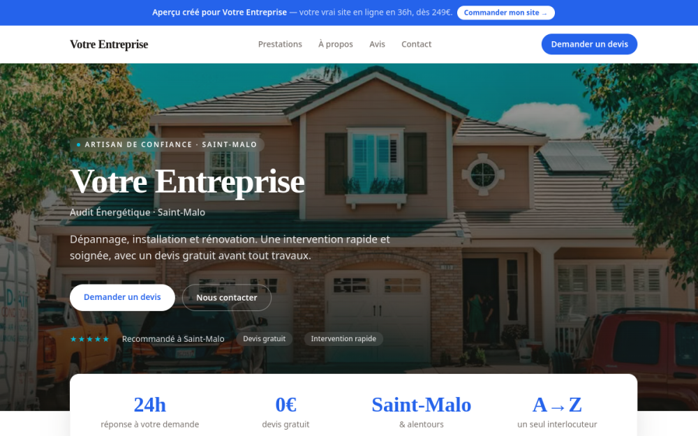 Agence digitale pour audit énergétique à Saint-Malo — création de site internet audit énergétique à Saint-Malo