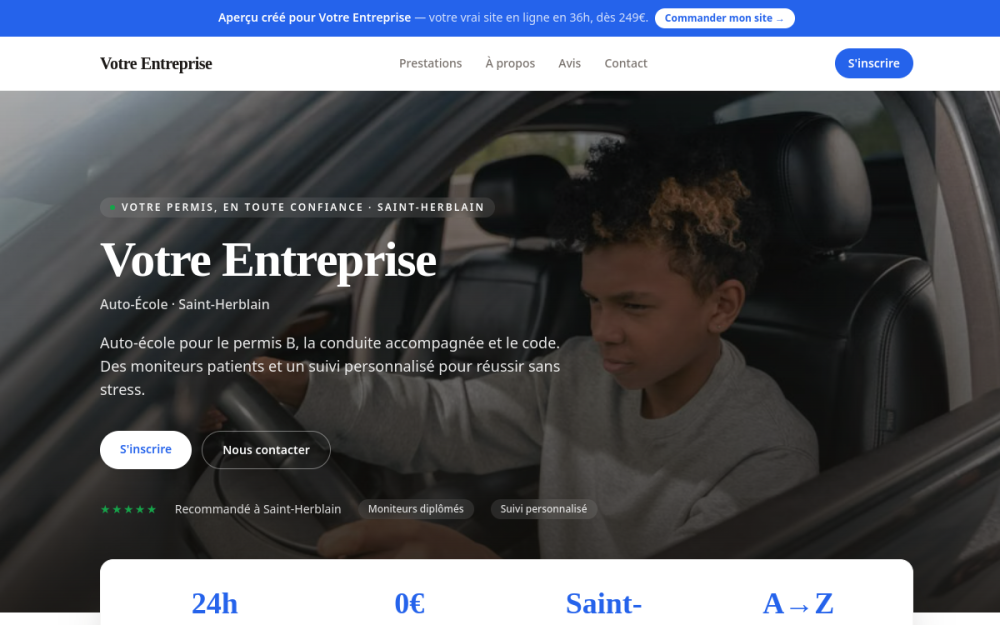 Agence digitale pour auto-école à Saint-Herblain — création de site internet auto-école à Saint-Herblain