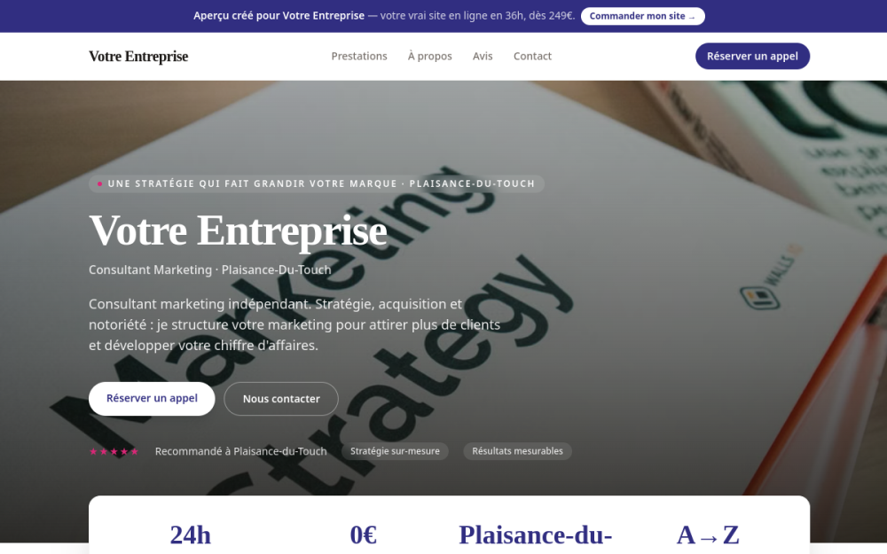 Agence digitale pour consultant marketing à Plaisance-du-Touch — création de site internet consultant marketing à Plaisance-du-Touch