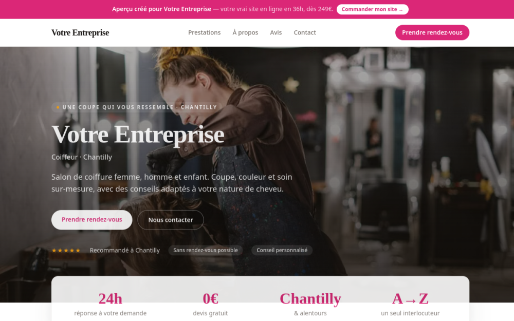 Agence web Chantilly — création de site internet à Chantilly
