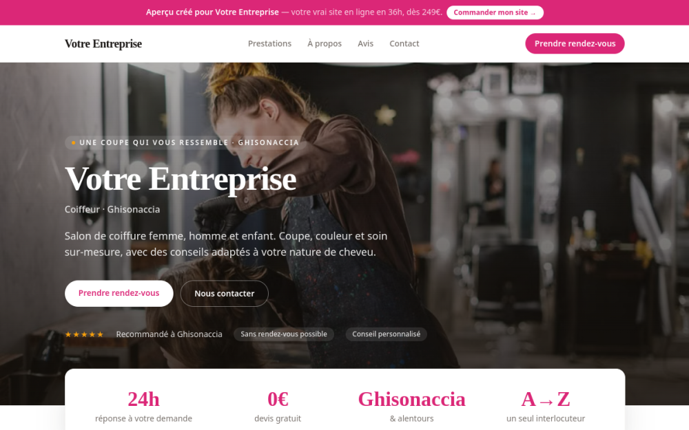 Agence web Ghisonaccia — création de site internet à Ghisonaccia