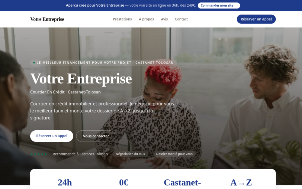 Agence digitale pour courtier en crédit à Castanet-Tolosan — création de site internet courtier en crédit à Castanet-Tolosan