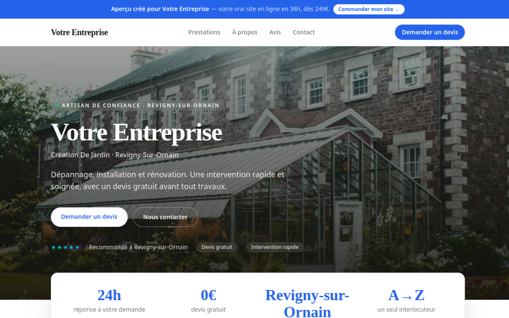 Agence digitale pour création de jardin à Revigny-sur-Ornain — création de site internet création de jardin à Revigny-sur-Ornain