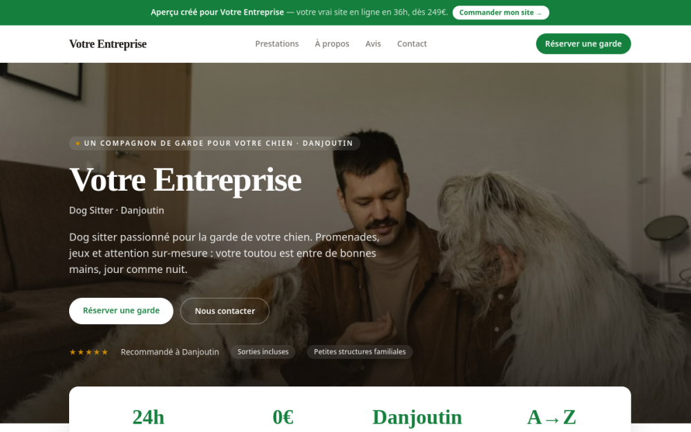 Agence digitale pour dog sitter à Danjoutin — création de site internet dog sitter à Danjoutin
