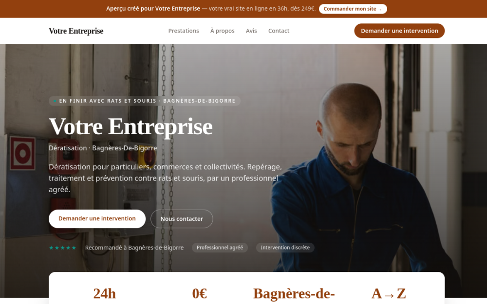 Agence digitale pour dératisation à Bagnères-de-Bigorre — création de site internet dératisation à Bagnères-de-Bigorre