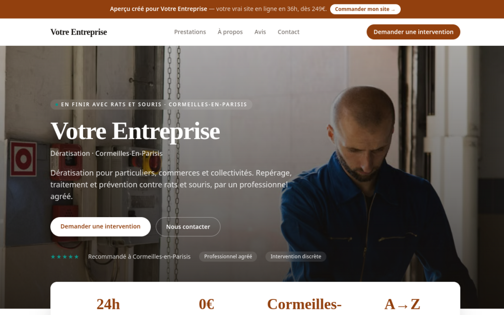 Agence digitale pour dératisation à Cormeilles-en-Parisis — création de site internet dératisation à Cormeilles-en-Parisis