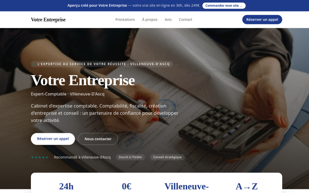 Agence digitale pour expert-comptable à Villeneuve-d'Ascq — création de site internet expert-comptable à Villeneuve-d'Ascq
