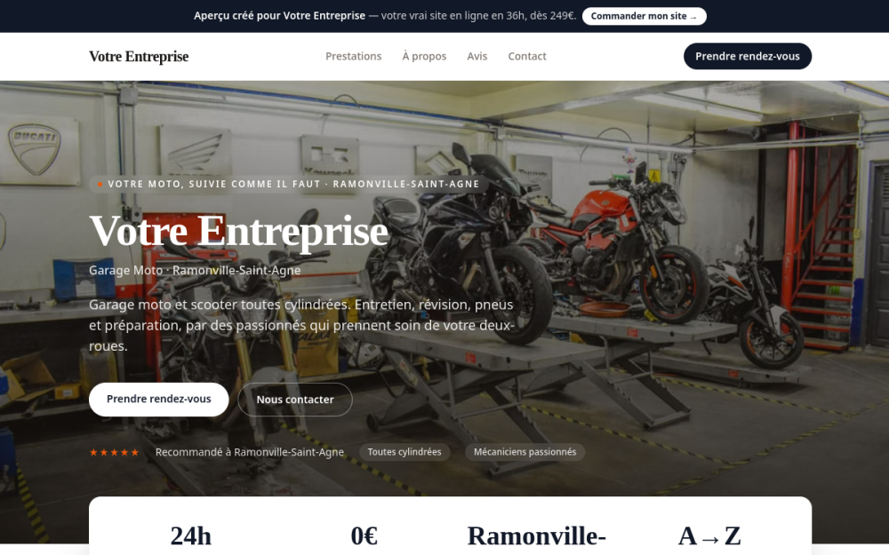 Agence digitale pour garage moto à Ramonville-Saint-Agne — création de site internet garage moto à Ramonville-Saint-Agne