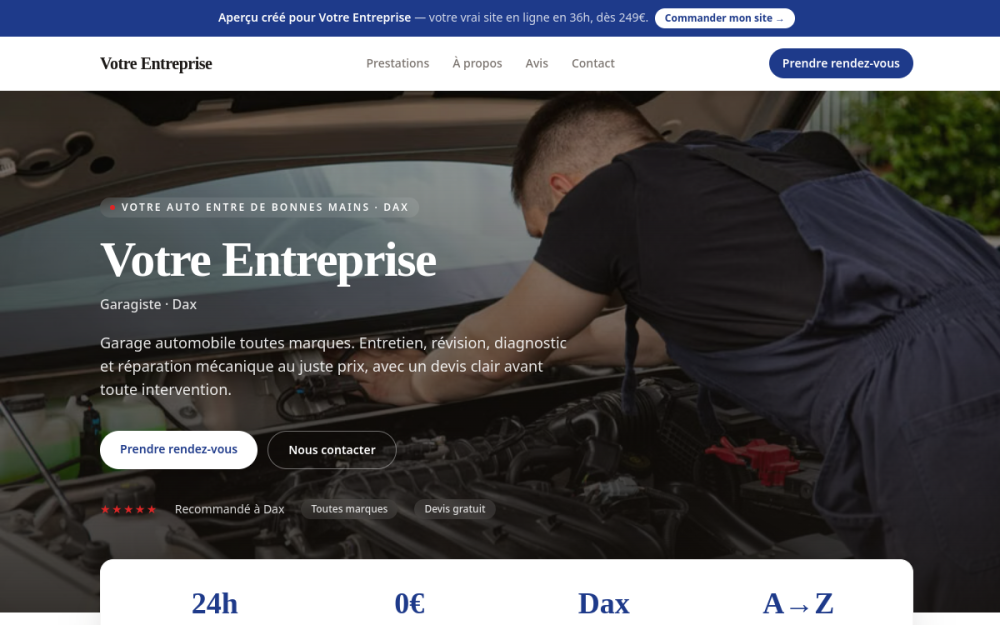 Agence web Automobile à Dax — création de site internet