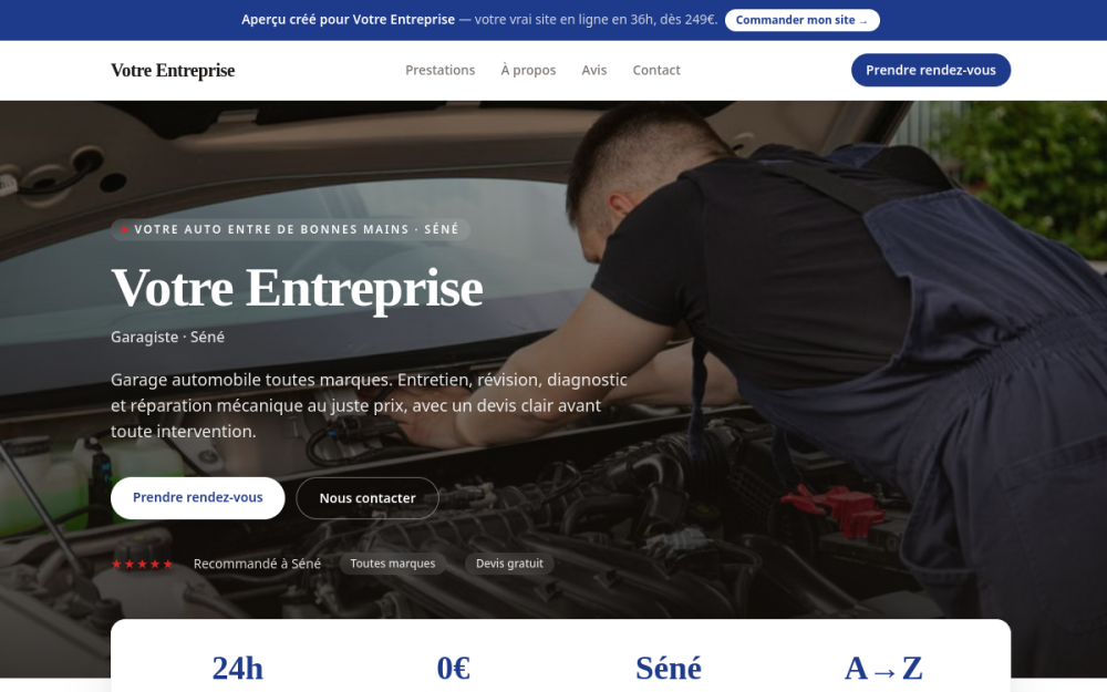 Agence web Automobile à Séné — création de site internet