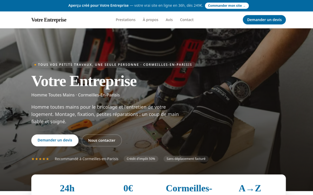 Agence digitale pour homme toutes mains à Cormeilles-en-Parisis — création de site internet homme toutes mains à Cormeilles-en-Parisis