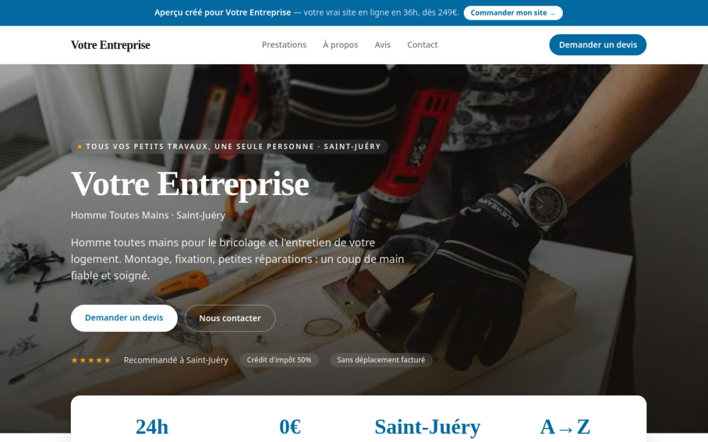 Agence digitale pour homme toutes mains à Saint-Juéry — création de site internet homme toutes mains à Saint-Juéry