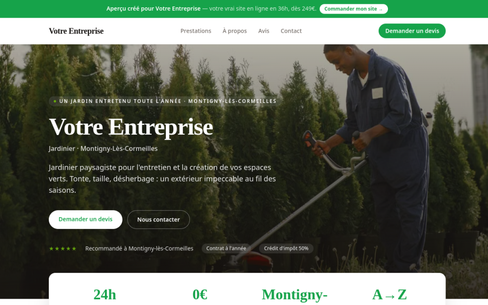 Agence web Jardin & Extérieur à Montigny-lès-Cormeilles — création de site internet
