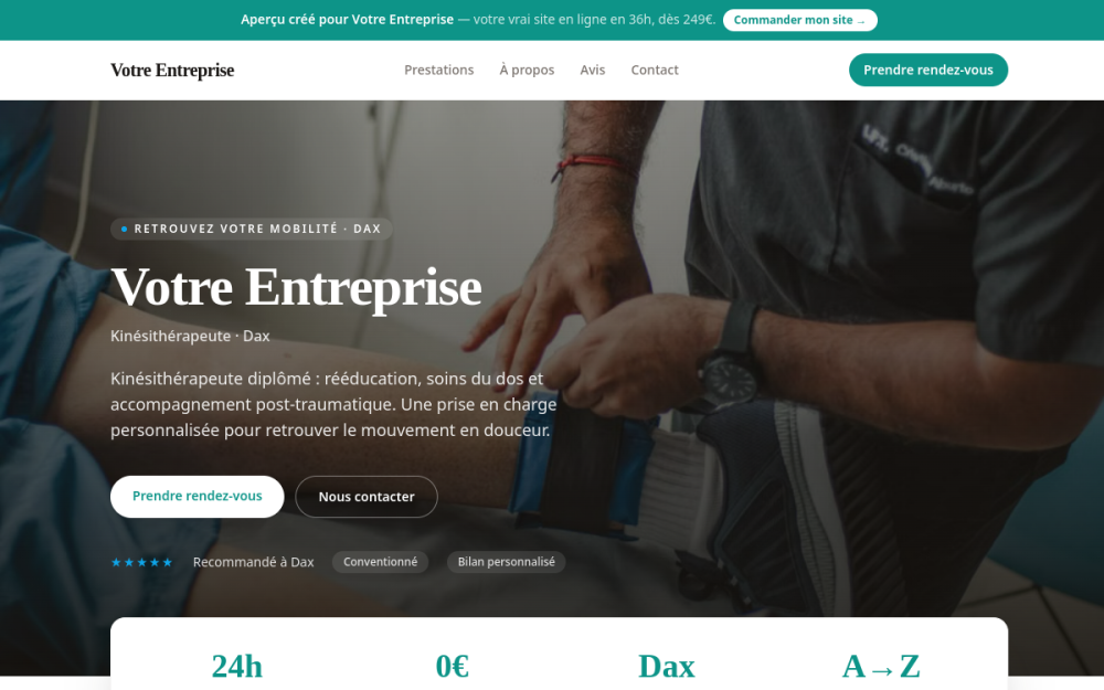 Agence web Santé à Dax — création de site internet