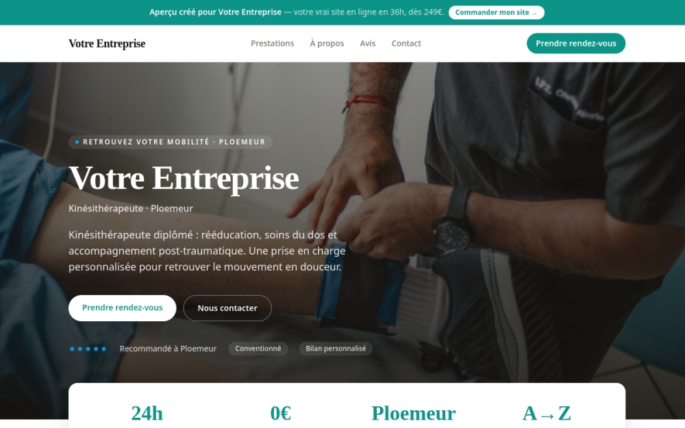 Agence web Santé à Ploemeur — création de site internet