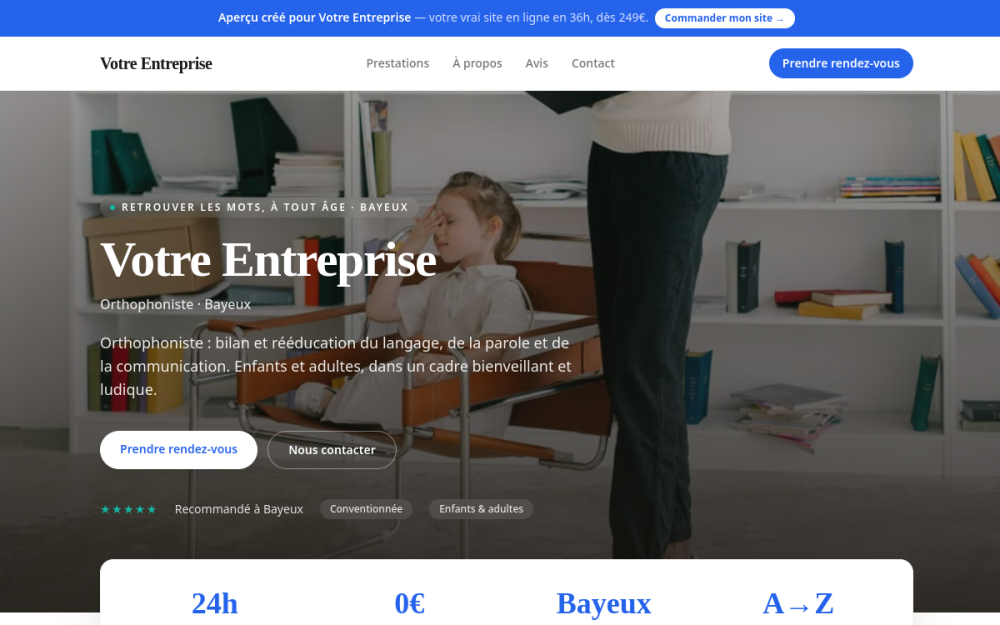 Agence digitale pour orthophoniste à Bayeux — création de site internet orthophoniste à Bayeux